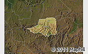 Satellite Map of Rwampara, darken