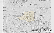 Shaded Relief Map of Rwampara, desaturated