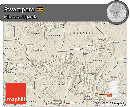 Shaded Relief Map of Rwampara