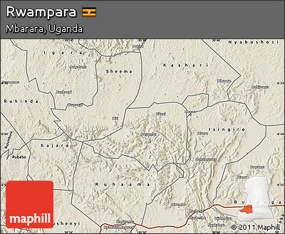 Shaded Relief Map of Rwampara