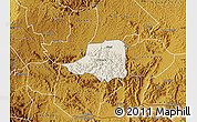 Shaded Relief Map of Rwampara, physical outside