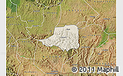 Shaded Relief Map of Rwampara, satellite outside