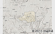 Shaded Relief Map of Rwampara, semi-desaturated