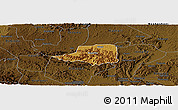 Physical Panoramic Map of Rwampara, darken