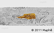 Physical Panoramic Map of Rwampara, lighten, desaturated