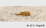 Physical Panoramic Map of Rwampara, lighten