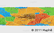 Physical Panoramic Map of Rwampara, political outside
