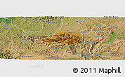 Physical Panoramic Map of Rwampara, satellite outside