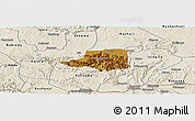 Physical Panoramic Map of Rwampara, shaded relief outside