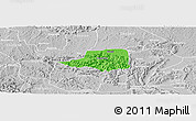 Political Panoramic Map of Rwampara, lighten, desaturated