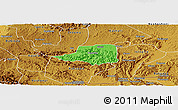 Political Panoramic Map of Rwampara, physical outside