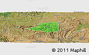 Political Panoramic Map of Rwampara, satellite outside
