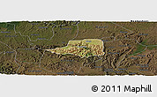 Satellite Panoramic Map of Rwampara, darken