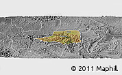 Satellite Panoramic Map of Rwampara, desaturated