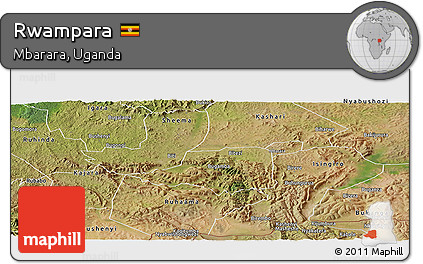 Satellite Panoramic Map of Rwampara
