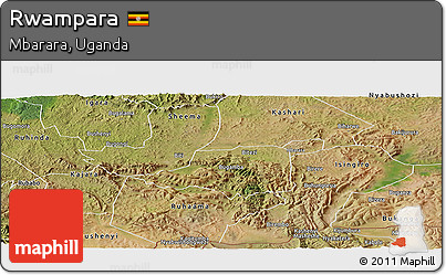 Satellite Panoramic Map of Rwampara