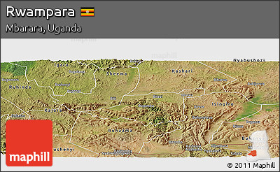Satellite Panoramic Map of Rwampara
