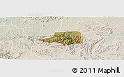 Satellite Panoramic Map of Rwampara, lighten