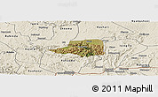 Satellite Panoramic Map of Rwampara, shaded relief outside