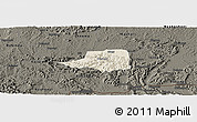 Shaded Relief Panoramic Map of Rwampara, darken