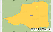 Savanna Style Simple Map of Rwampara, single color outside