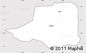 Silver Style Simple Map of Rwampara, cropped outside