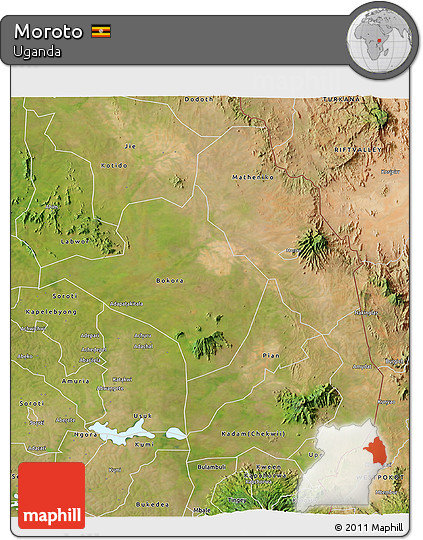 Satellite 3D Map of Moroto