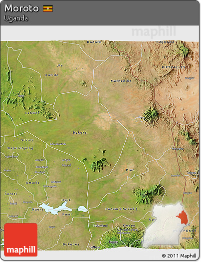 Satellite 3D Map of Moroto
