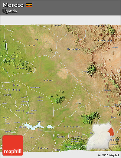 Satellite 3D Map of Moroto