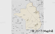 Shaded Relief 3D Map of Moroto, desaturated