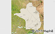 Shaded Relief 3D Map of Moroto, satellite outside