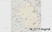 Shaded Relief 3D Map of Moroto, semi-desaturated