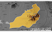 Physical 3D Map of Kadam (Chekwii), darken, desaturated