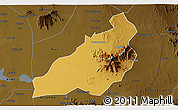 Physical 3D Map of Kadam (Chekwii), darken
