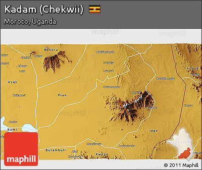 Physical 3D Map of Kadam (Chekwii)