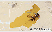 Physical 3D Map of Kadam (Chekwii), lighten