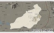 Shaded Relief 3D Map of Kadam (Chekwii), darken