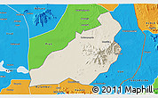 Shaded Relief 3D Map of Kadam (Chekwii), political outside