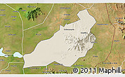 Shaded Relief 3D Map of Kadam (Chekwii), satellite outside