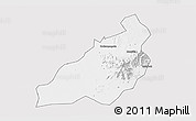 Silver Style 3D Map of Kadam (Chekwii), single color outside