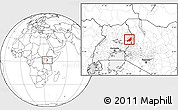 Blank Location Map of Kadam (Chekwii), highlighted parent region