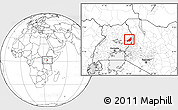 Blank Location Map of Kadam (Chekwii)