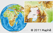 Physical Location Map of Kadam (Chekwii), highlighted country, highlighted parent region