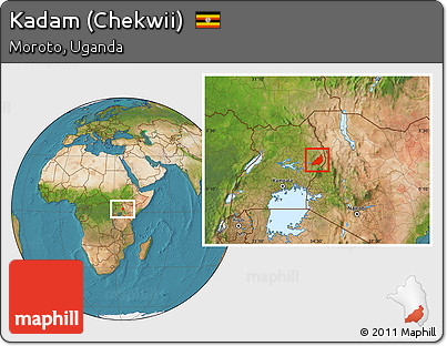 Satellite Location Map of Kadam (Chekwii)