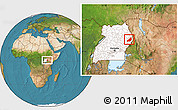 Satellite Location Map of Kadam (Chekwii), highlighted country