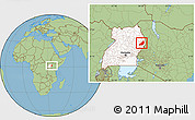 Savanna Style Location Map of Kadam (Chekwii), highlighted country