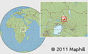 Savanna Style Location Map of Kadam (Chekwii), highlighted parent region