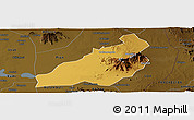 Physical Panoramic Map of Kadam (Chekwii), darken