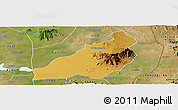 Physical Panoramic Map of Kadam (Chekwii), satellite outside