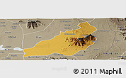 Physical Panoramic Map of Kadam (Chekwii), semi-desaturated